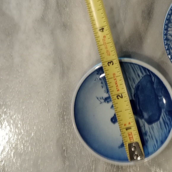 Porcelain Blue & White Plates - Set of 3 - Picture 2 of 6